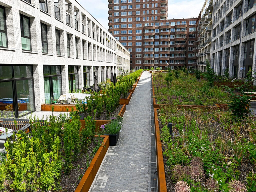 Strakke uitstraling op straat, dak of terras 2